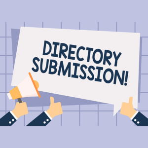 Writing note showing directory submission services illustration concept