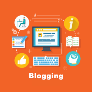 Best blogging services and content writing for website blog, writing blog process illustration