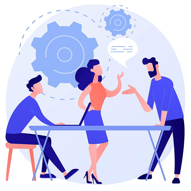 Business consultation, people meeting illustration
