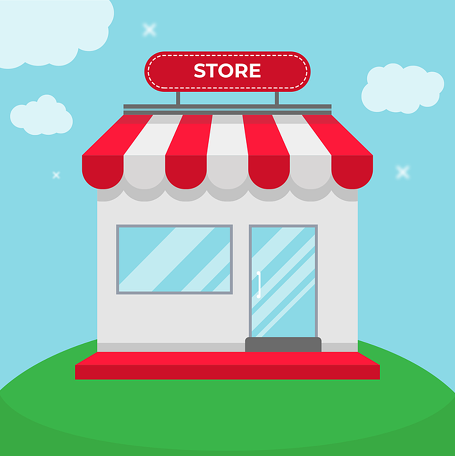 Google My Business Page Setup store vector illustration