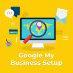 Google my business service and local store setup process marketing concept